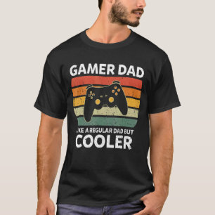 Camiseta Mens Retro Gamer Pai Como Um Pai Regular Mas Mais