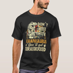 Camiseta Mens Retro Grampa Rex Saurus Dia de os pais Christ