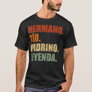 Camiseta Mens Retro Hermano A Padrino Leyenda Regalo Bapti