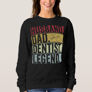 Camiseta Mens Retro Husband Pai Dentist Legenda Para Pai
