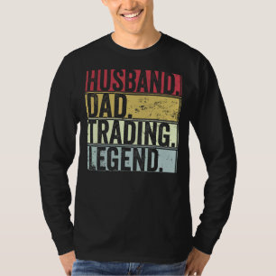 Camiseta Mens Retro Husband Pai Trading Legenda Para Pai