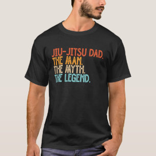 Camiseta Mens Retro Jiu Jitsu Pai BJJ Men Padre Vintage