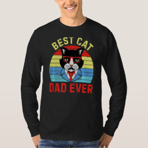 Camiseta Mens Retro Melhor Pai de Gato Já Pai de Gato