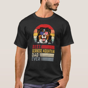 Camiseta Mens Retro Melhor Pai de Montanha Bernesa do Pai