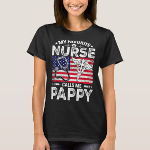Camiseta Mens Retro Men Minha Enfermeira Favorita Me Chama