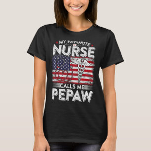 Camiseta Mens Retro Minha Enfermeira Favorita Me Chama De P