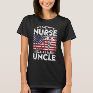 Camiseta Mens Retro Minha Enfermeira Favorita Me Chama De T