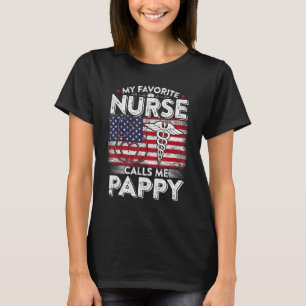 Camiseta Mens Retro Minha Enfermeira Favorita Me Chama Papp