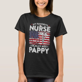 Camiseta Mens Retro Minha Enfermeira Favorita Me Chama Papp