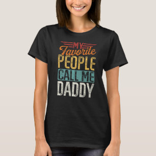 Camiseta Mens Retro My Favorite Pessoas Me Chame De Pai Fat