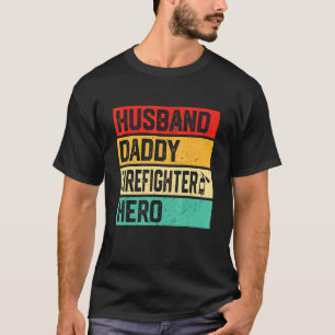 Camiseta Mens Retro Pai Bombeiro Herdeiro do Pai