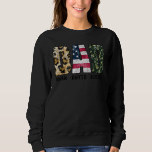 Camiseta Mens Retro-Pai Man Myth Legend Patriotic Lettering