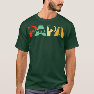 Camiseta Mens Retro Papa Urso Pai Engraçado Urso Engraçado 