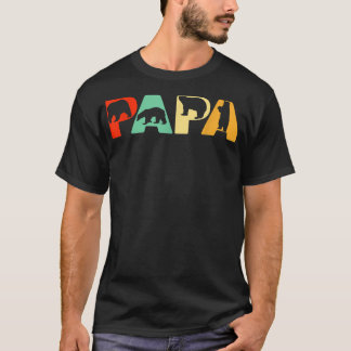 Camiseta Mens Retro Papa Urso Pai Engraçado Urso Engraçado