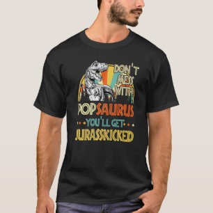 Camiseta Mens Retro Popsaurus Dinossaur Rex Vintage