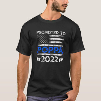 Camiseta Mens Retro Promovido Ao Poppa 2022, Bandeira Dos E