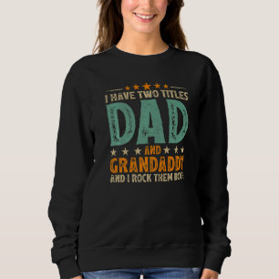 Camiseta Mens Retro Style Eu Tenho Dois Títulos Pai E Avô