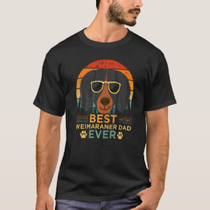 Camiseta Mens Retro Style Melhor Pai Weimaraner Nunca do Pa