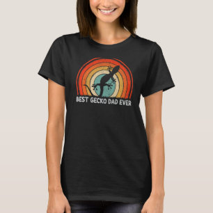 Camiseta Mens Retro Style Vintage Melhor Pai De Gecko Algum