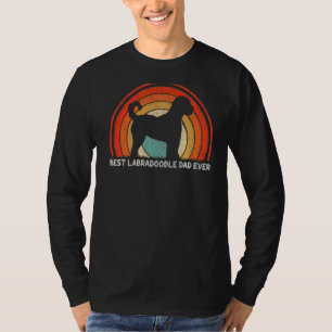 Camiseta Mens Retro Style Vintage Melhor Pai Labradoododle 