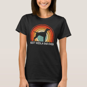 Camiseta Mens Retro Style Vintage Melhor Pai Vizsla Alguma 