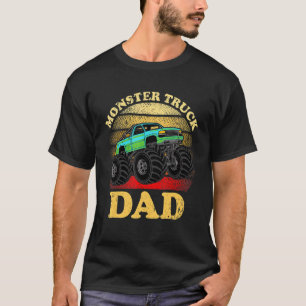 Camiseta Mens Retro Style Vintage Monster Truck Pai Padre