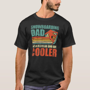 Camiseta Mens Retro Style Vintage Snowboard Pai do Pai