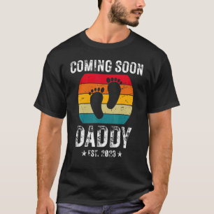 Camiseta Mens Retro Sunset Brevemente Pai 2023 Primeiro Tim