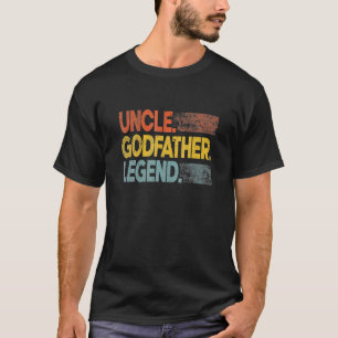 Camiseta Mens Retro Tio Padrinho Legenda Tio Padre S D