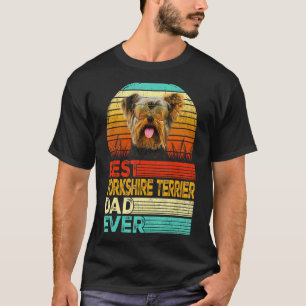 Camiseta Mens Retro Vintage Best Yorkshire Terrier Pai Nunc