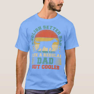 Camiseta Mens Retro Vintage Dog Engraçado Inglês Setter Pai