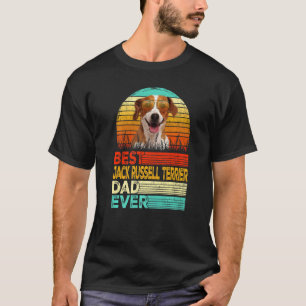 Camiseta Mens Retro Vintage Melhor Jack Russell Terrier Pai