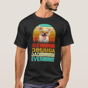 Camiseta Mens Retro Vintage Melhor Pai Chihuahua Nunca Pais