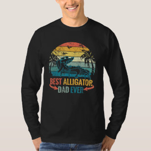 Camiseta Mens Retro Vintage Melhor Pai De Alligador De Todo