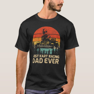Camiseta Mens Retro Vintage - Melhor Pai De Corrida Kart Al