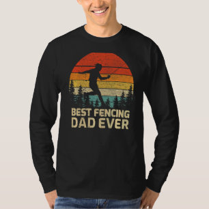 Camiseta Mens Retro Vintage Melhor Pai de Esgrima de Todos