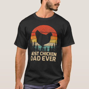Camiseta Mens Retro Vintage Melhor Pai de Galinha Nunca do