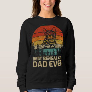 Camiseta Mens Retro Vintage Melhor Pai De Gato Bengala Nunc