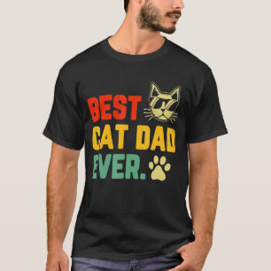 Camiseta Mens Retro Vintage Melhor Pai De Gato Ever Pai Fa
