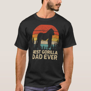 Camiseta Mens Retro Vintage Melhor Pai de Gorila Nunca do P