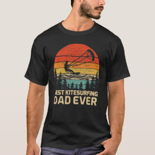 Camiseta Mens Retro Vintage - Melhor Pai De Kitesurfing Alg