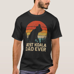 Camiseta Mens Retro Vintage Melhor Pai de Koala Nunca Da Pa