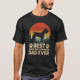 Camiseta Mens Retro Vintage Melhor Pai De Miniatura Schnauz