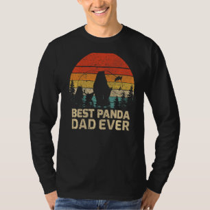 Camiseta Mens Retro Vintage Melhor Pai de Panda Nunca Pai