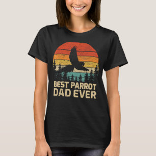 Camiseta Mens Retro Vintage Melhor Pai de Papagaio Nunca D