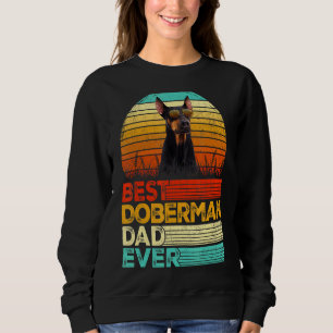 Camiseta Mens Retro Vintage Melhor Pai Doberman Nunca Pais
