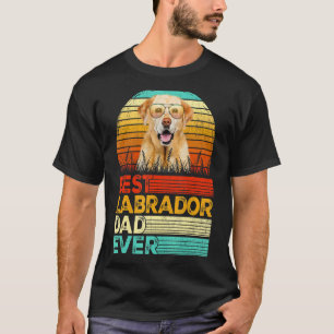 Camiseta Mens Retro Vintage Melhor Pai Labrador Nunca Pais
