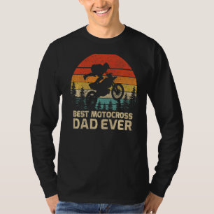 Camiseta Mens Retro Vintage Melhor Pai Motocross Já Pai'