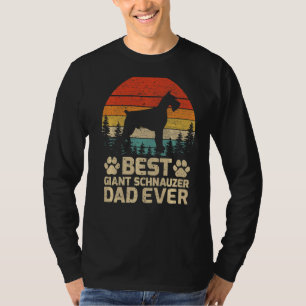 Camiseta Mens Retro Vintage Melhor Pai Schnauzer Gigante Ev