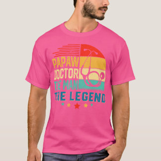 Camiseta Mens Retro Vintage Papaw Médico O Homem Legenda